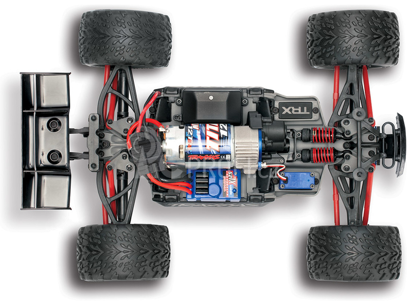 RC auto Traxxas E-Revo 1:16 RTR, červeno-modrá
