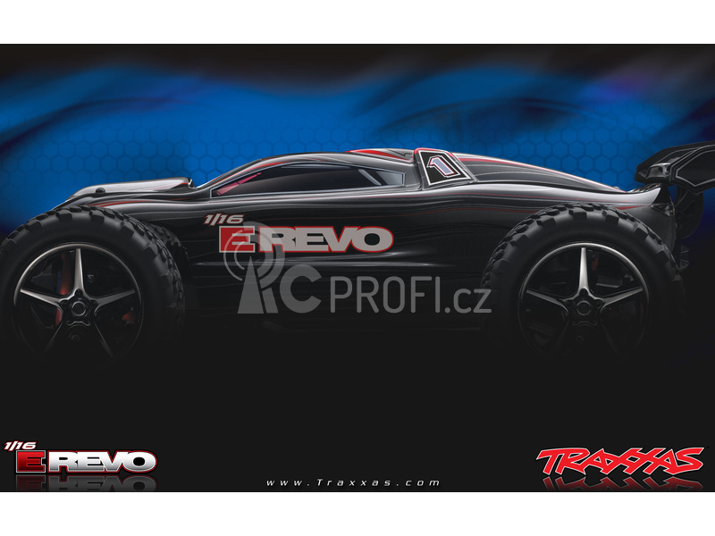 RC auto Traxxas E-Revo 1:16 RTR, stříbrná