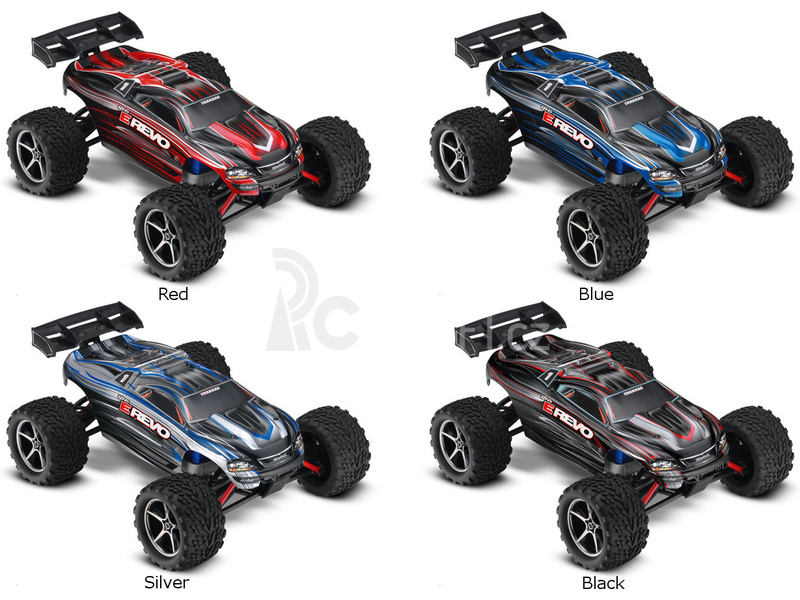 RC auto Traxxas E-Revo 1:16 RTR, stříbrná