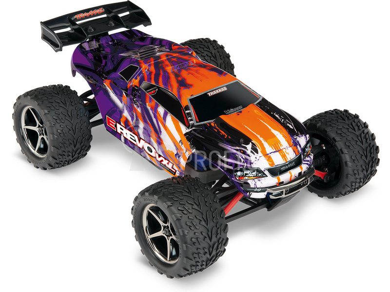 RC auto Traxxas E-Revo 1:16 VXL RTR, oranžová