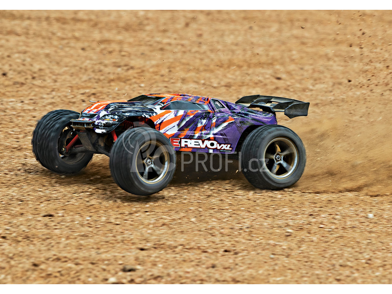 RC auto Traxxas E-Revo 1:16 VXL RTR, oranžová