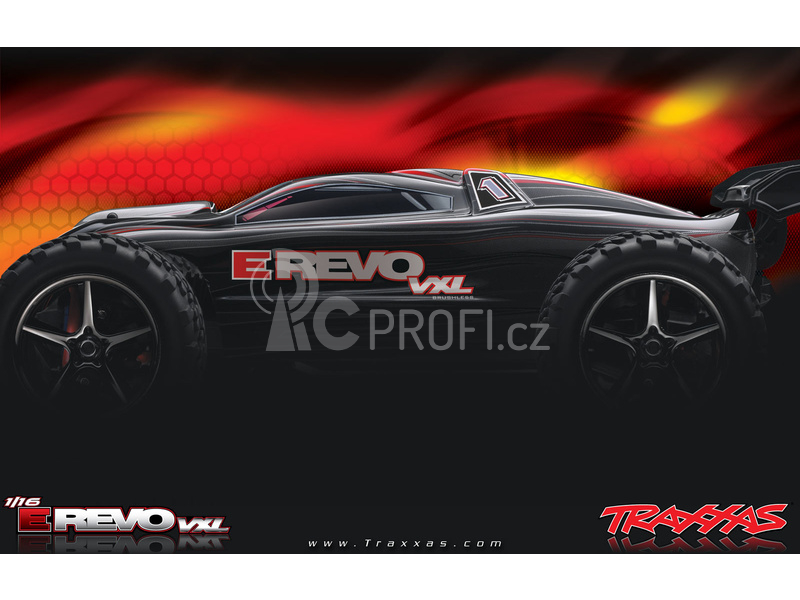 RC auto Traxxas E-Revo 1:16 VXL TQi RTR, červená