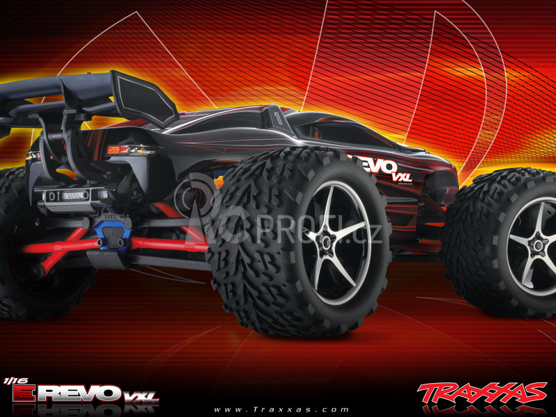 RC auto Traxxas E-Revo 1:16 VXL TQi RTR, červená