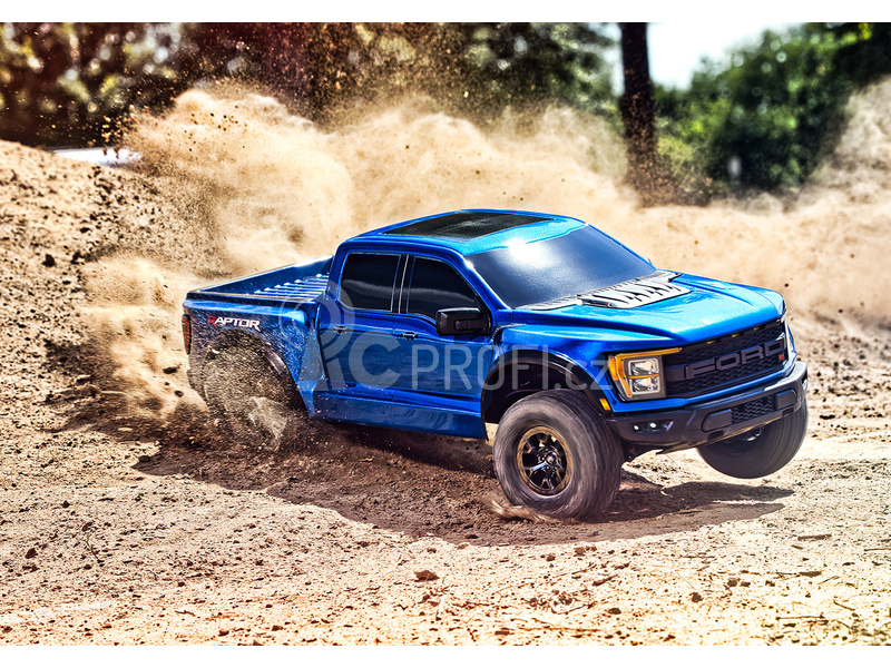 RC auto Traxxas Ford F-150 Raptor R 1:10 RTR, modrá