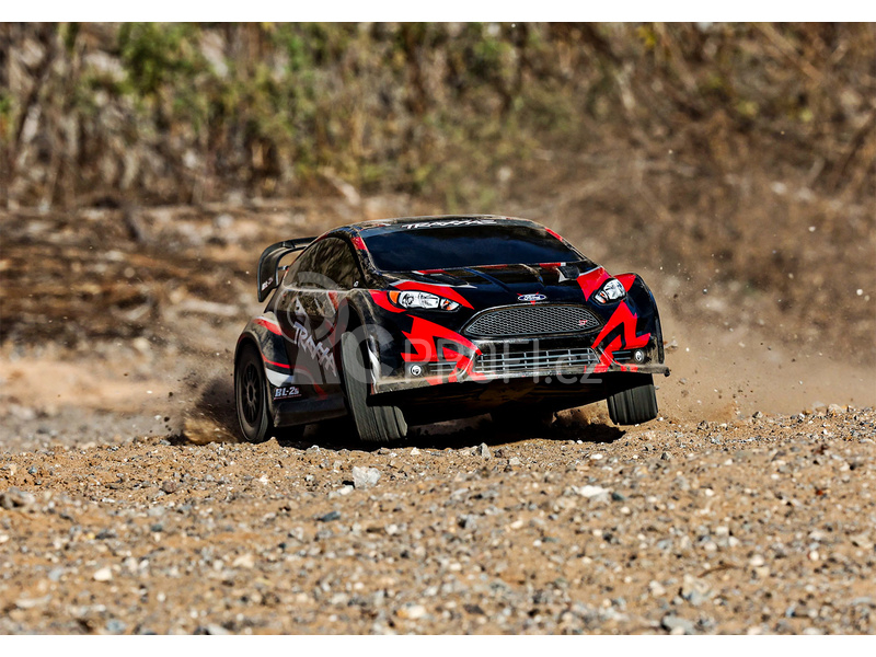 RC auto Traxxas Ford Fiesta 1:10 2BL 4WD RTR, červená