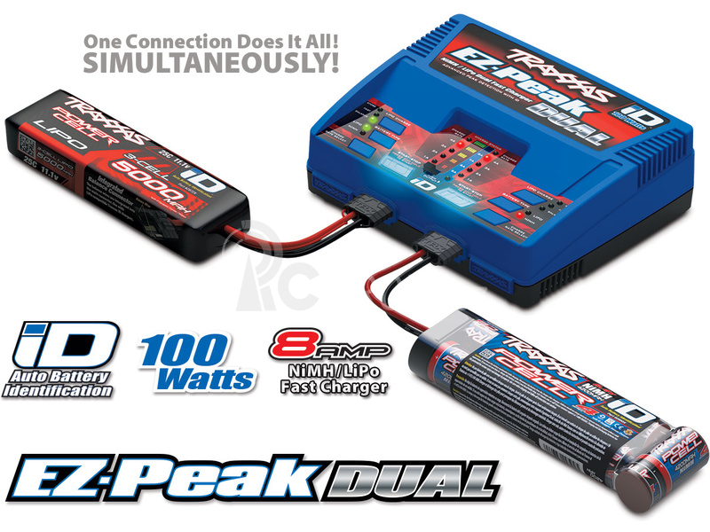 Traxxas nabíječ EZ-Peak Plus LiPo/NiMH Dual 2x50W