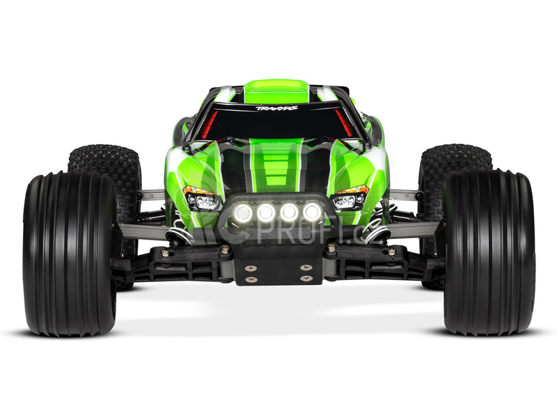 RC auto Traxxas Rustler 1:10 RTR s LED osvětlením, červeno-černá