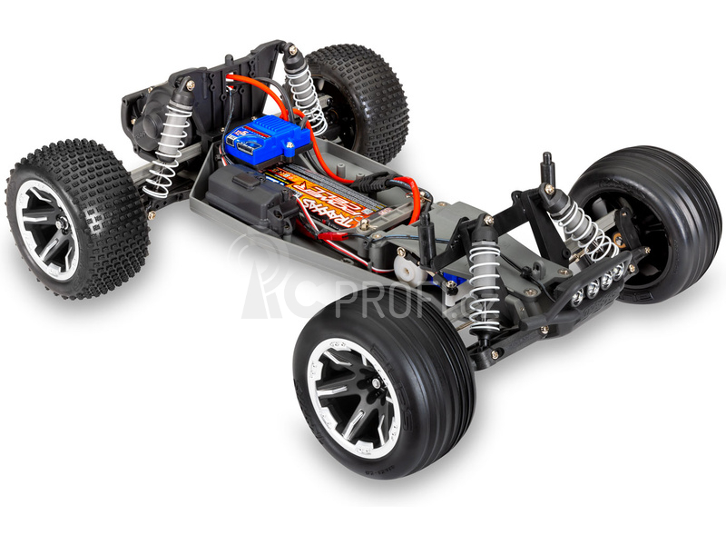 RC auto Traxxas Rustler 1:10 RTR s LED osvětlením, červeno-černá