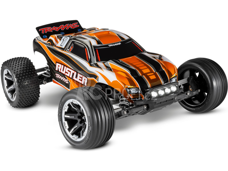 RC auto Traxxas Rustler 1:10 RTR s LED osvětlením, červená