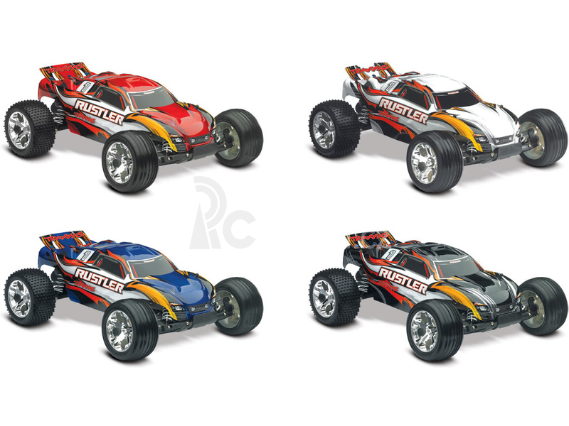 RC auto Traxxas Rustler 1:10 RTR, oranžová