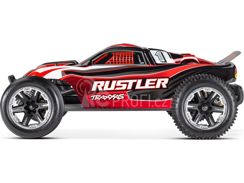 RC auto Traxxas Rustler 1:10 RTR s LED osvětlením, zelená