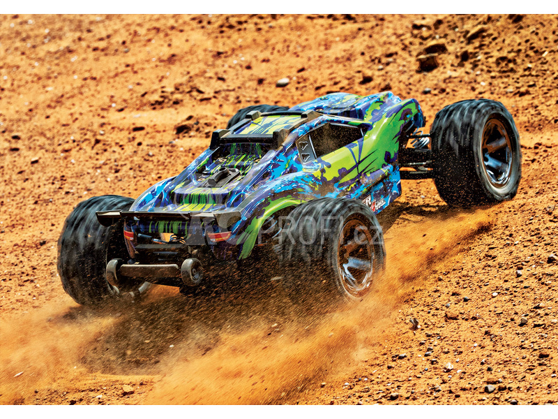 RC auto Traxxas Rustler 1:10 VXL 4WD TQi, zelená