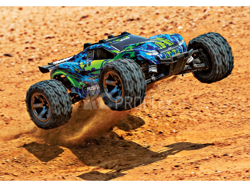 RC auto Traxxas Rustler 1:10 VXL 4WD TQi, zelená