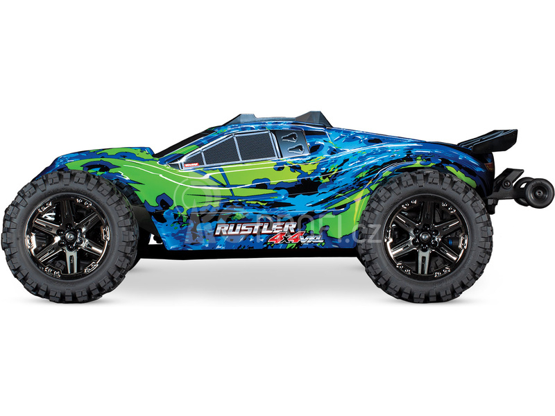 RC auto Traxxas Rustler 1:10 VXL 4WD TQi, zelená