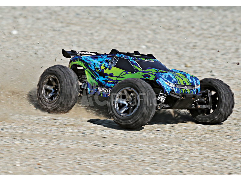 RC auto Traxxas Rustler 1:10 VXL 4WD TQi, zelená