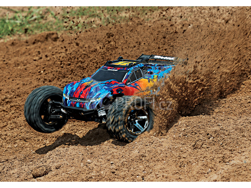 RC auto Traxxas Rustler 1:10 VXL 4WD TQi, červená