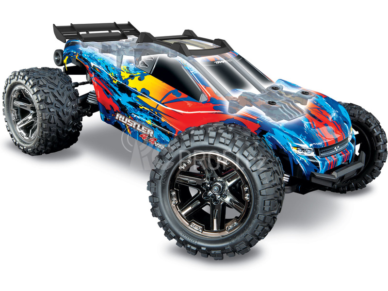 RC auto Traxxas Rustler 1:10 VXL 4WD TQi, červená