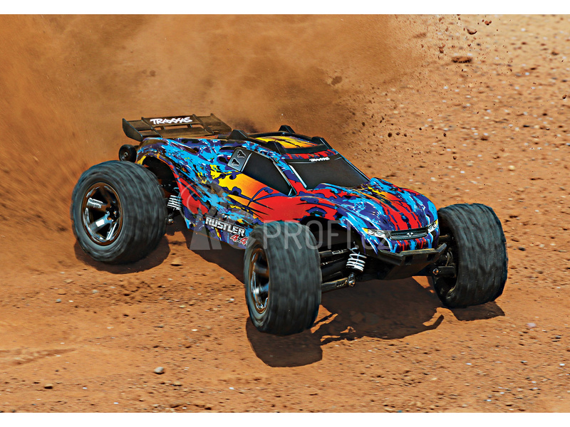 RC auto Traxxas Rustler 1:10 VXL 4WD TQi, červená