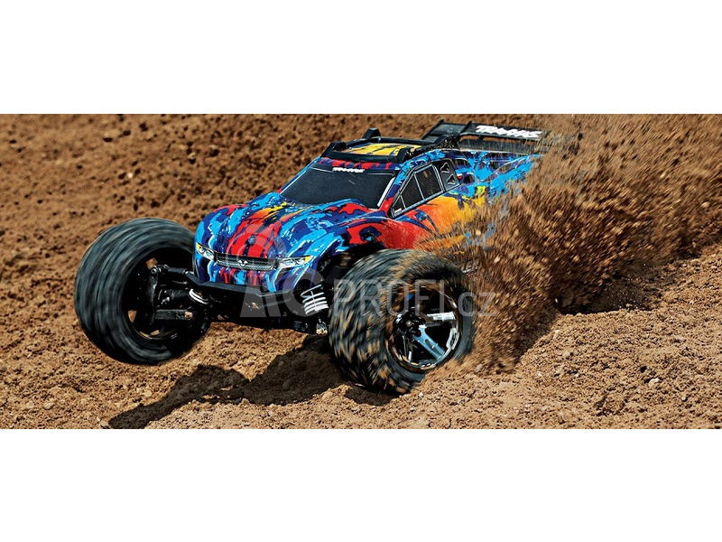 RC auto Traxxas Rustler 1:10 VXL 4WD TQi RTR, modrá