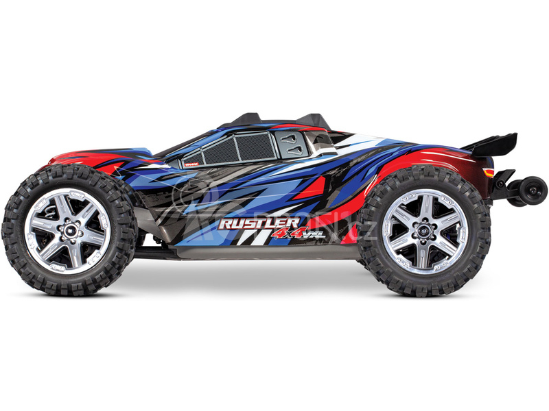 RC auto Traxxas Rustler 1:10 VXL 4WD TQi RTR, modrá