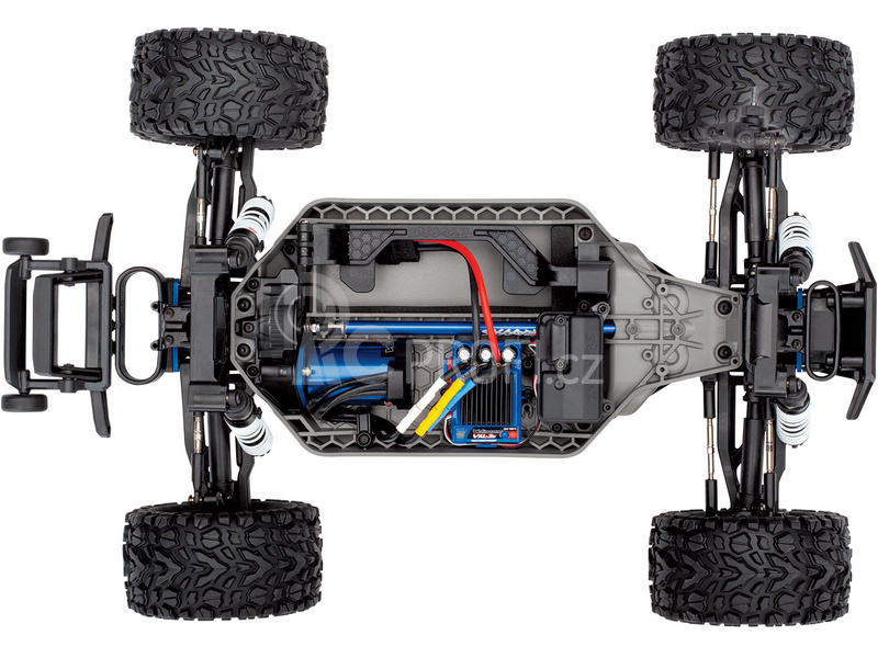 RC auto Traxxas Rustler 1:10 VXL 4WD TQi RTR, modrá