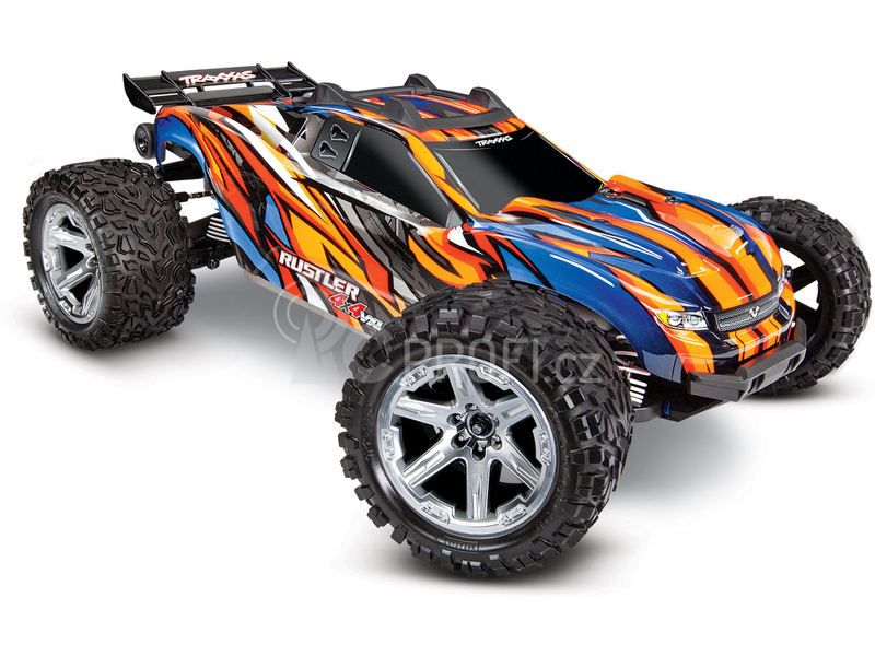 RC auto Traxxas Rustler 1:10 VXL 4WD TQi RTR, Solar Flare