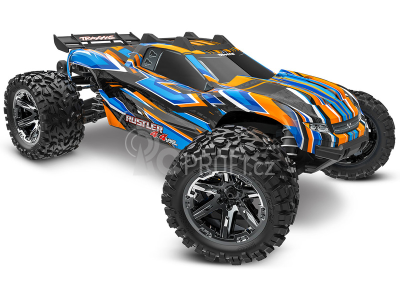 RC auto Traxxas Rustler 1:10 VXL HD 4WD RTR, modrá