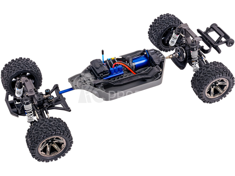 RC auto Traxxas Rustler 1:10 VXL HD 4WD RTR, modrá