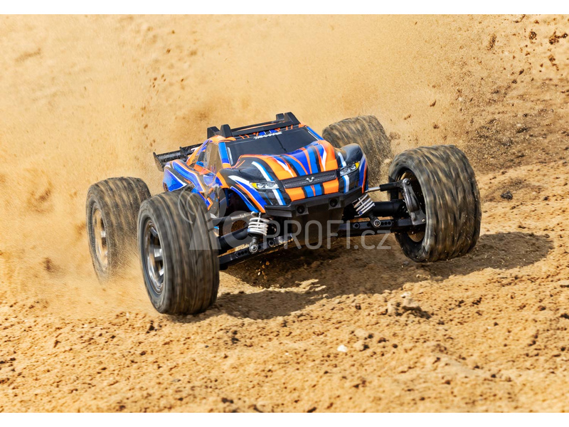 RC auto Traxxas Rustler 1:10 VXL HD 4WD RTR, modrá