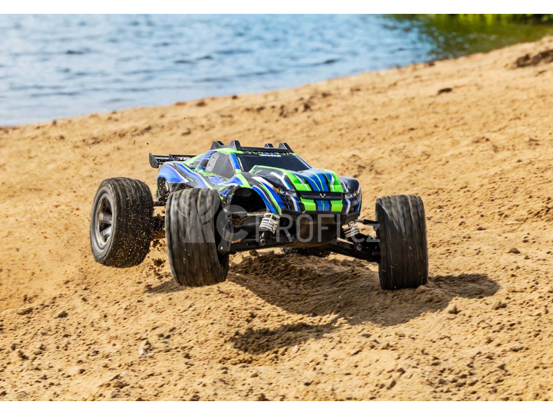 RC auto Traxxas Rustler 1:10 VXL HD 4WD RTR, modrá