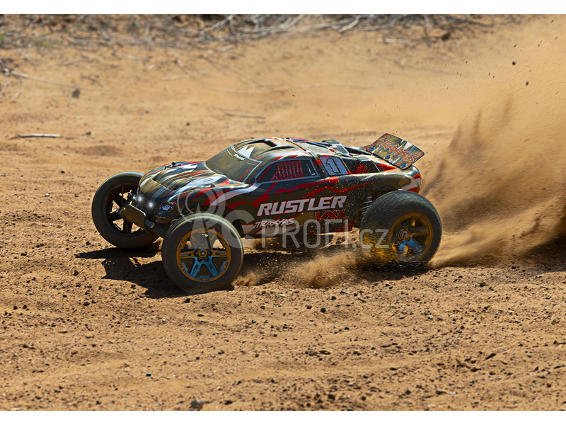 RC auto Traxxas Rustler 1:10 VXL RTR, červená