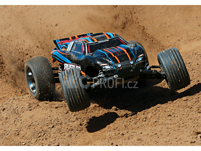 RC auto Traxxas Rustler 1:10 VXL TQi RTR, oranžová