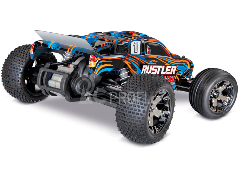 RC auto Traxxas Rustler 1:10 VXL TQi RTR, oranžová