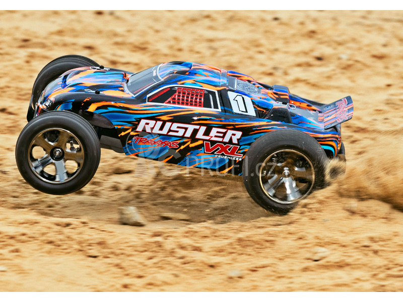 RC auto Traxxas Rustler 1:10 VXL TQi RTR, oranžová