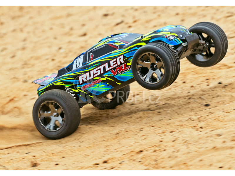 RC auto Traxxas Rustler 1:10 VXL TQi RTR, žlutá