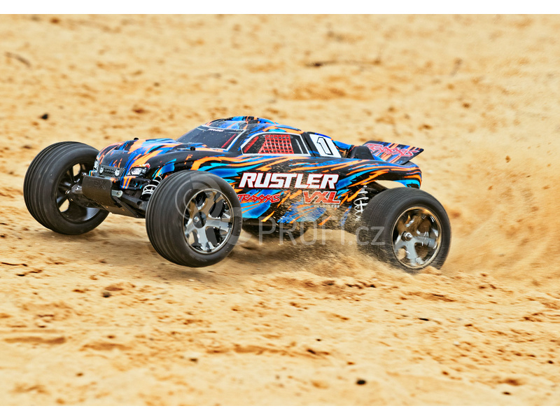 RC auto Traxxas Rustler 1:10 VXL TQi RTR, žlutá