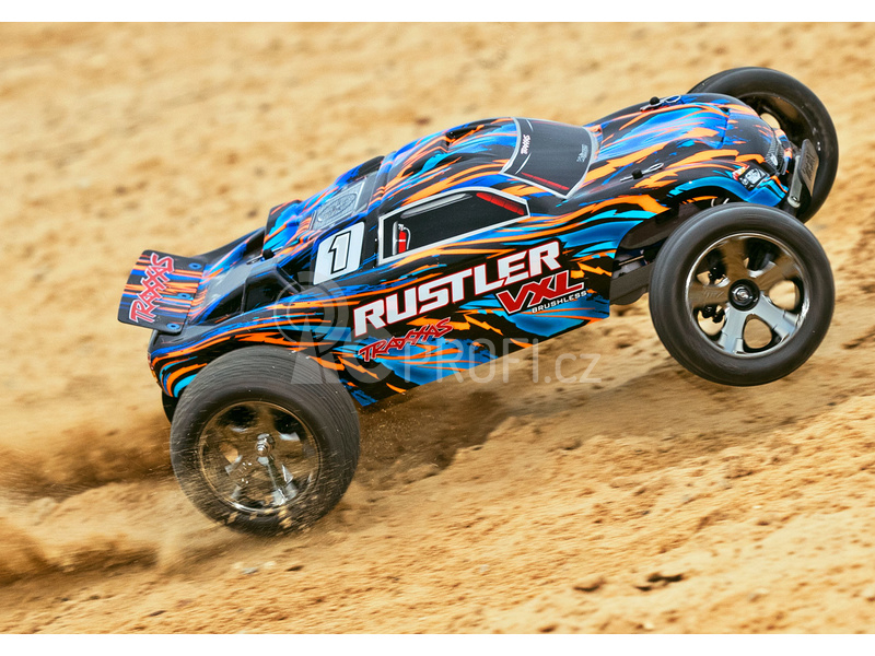 RC auto Traxxas Rustler 1:10 VXL TQi RTR, žlutá