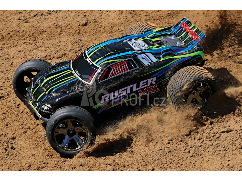 RC auto Traxxas Rustler 1:10 VXL TQi RTR, žlutá