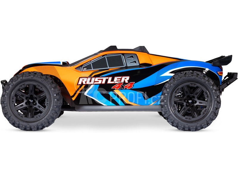 RC auto Traxxas Rustler 4WD 1:10 RTR s LED osvětlením, červená