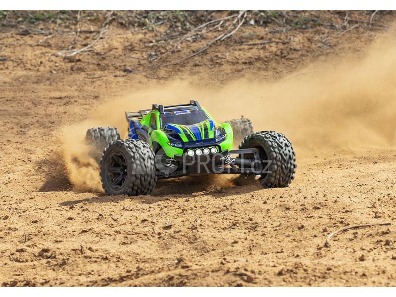 RC auto Traxxas Rustler 4WD 1:10 RTR s LED osvětlením, červená