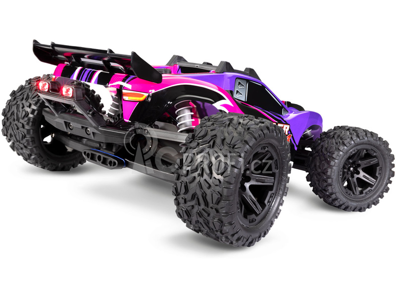 RC auto Traxxas Rustler 4WD 1:10 RTR s LED osvětlením, oranžová