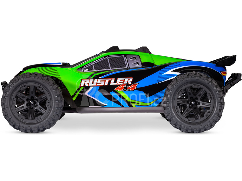 RC auto Traxxas Rustler 4WD 1:10 RTR s LED osvětlením, oranžová