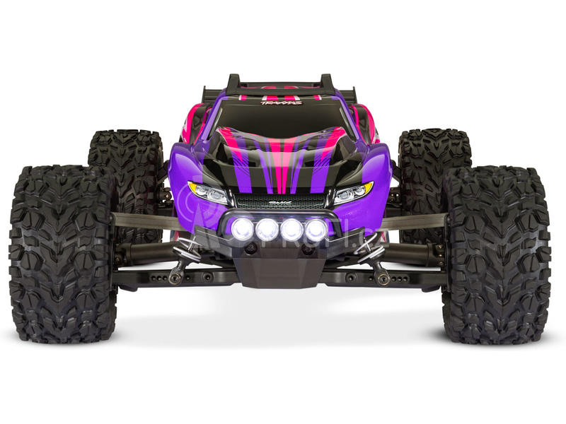 RC auto Traxxas Rustler 4WD 1:10 RTR s LED osvětlením, oranžová