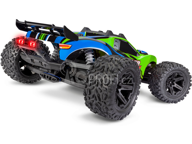 RC auto Traxxas Rustler 4WD 1:10 RTR s LED osvětlením, oranžová