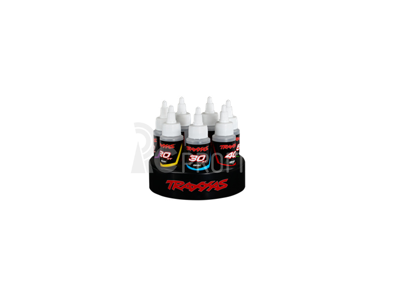 Traxxas sada silikonových olejů (7x 60ml) s otočným stojanem