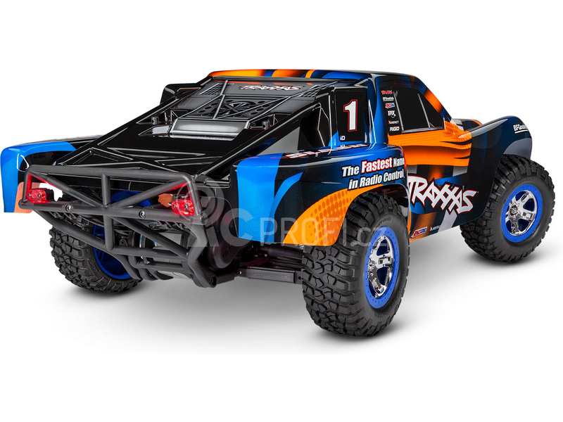 RC auto Traxxas Slash 1:10 RTR s LED osvětlením, červeno-modrá