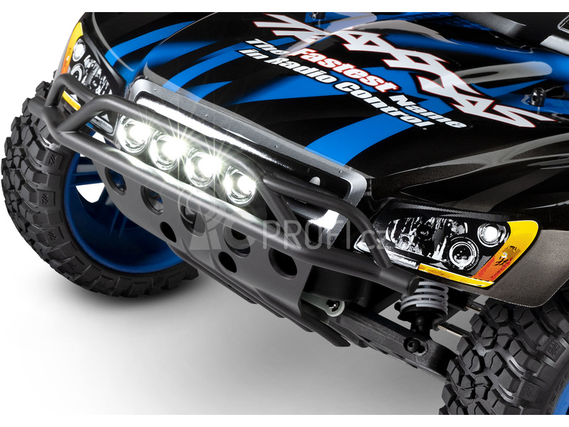 RC auto Traxxas Slash 1:10 RTR s LED osvětlením, červeno-modrá