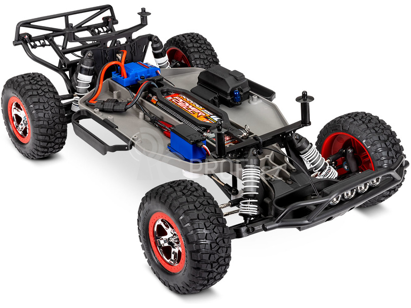 RC auto Traxxas Slash 1:10 RTR s LED osvětlením, červeno-modrá