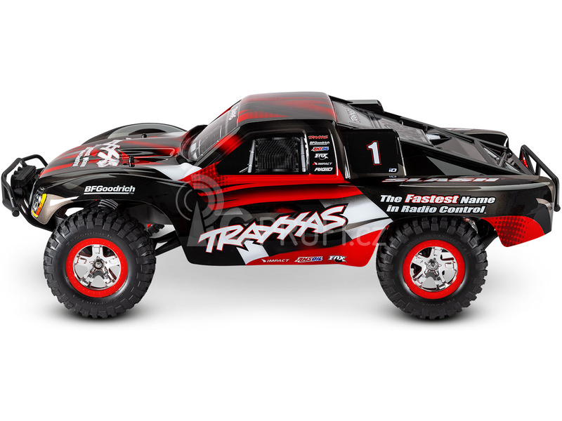 RC auto Traxxas Slash 1:10 RTR s LED osvětlením, červená