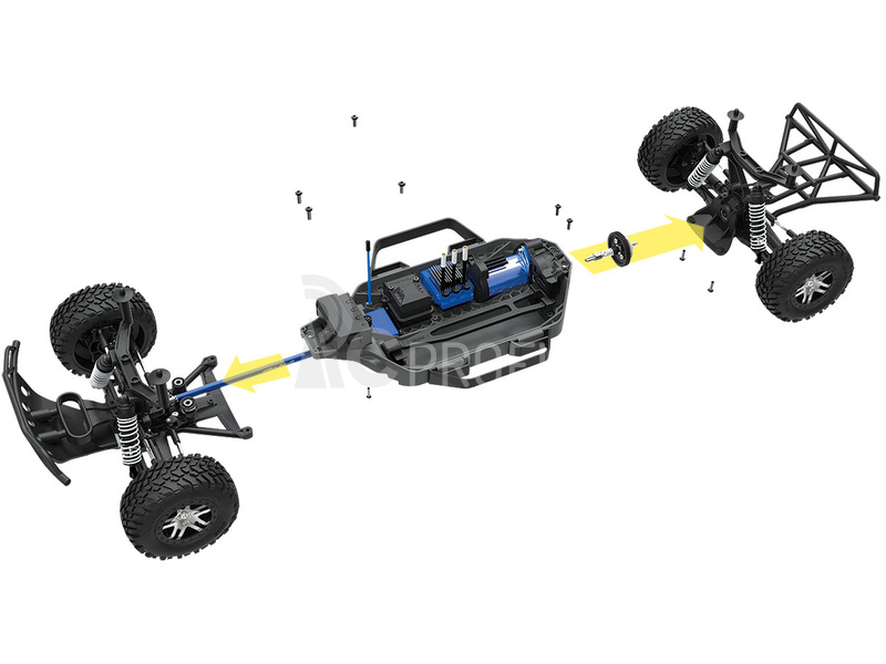 RC auto Traxxas Slash 1:10 VXL 4WD OBA TQi, modrá